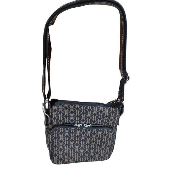 Fossil Monogram Crossbody Shoulder Bag With Adjustable Strap & Multiple Compartm - Picture 1 of 16